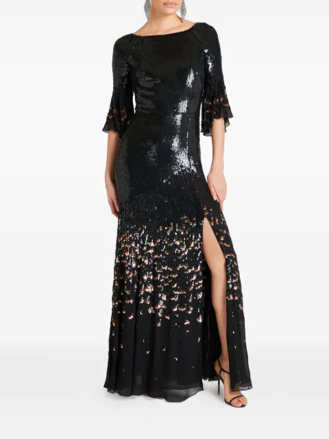 Temperley London robe longue à sequins brodés