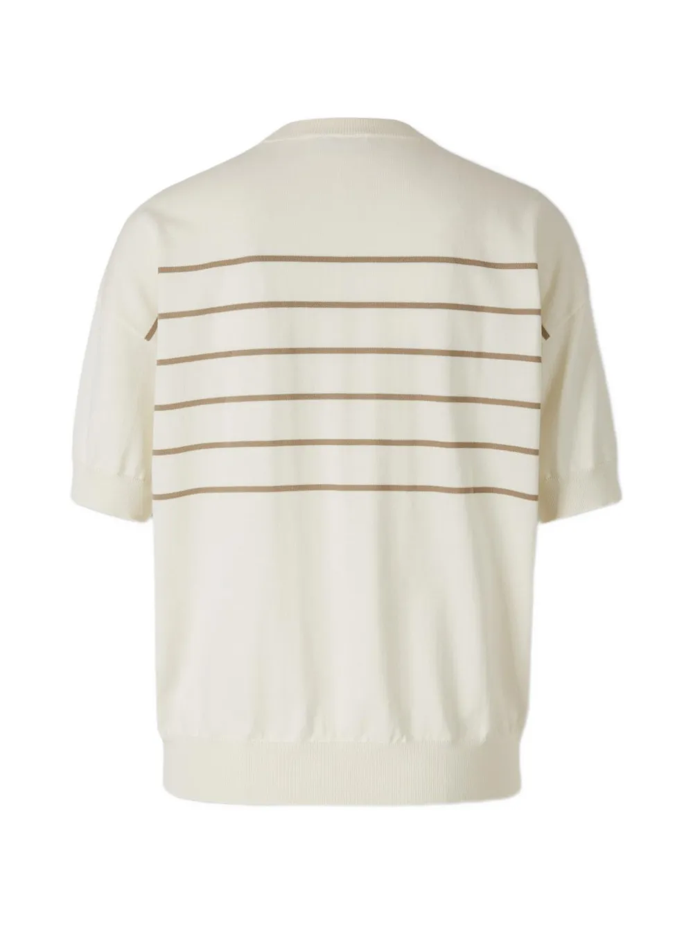 Peserico Gestreept T-shirt Beige