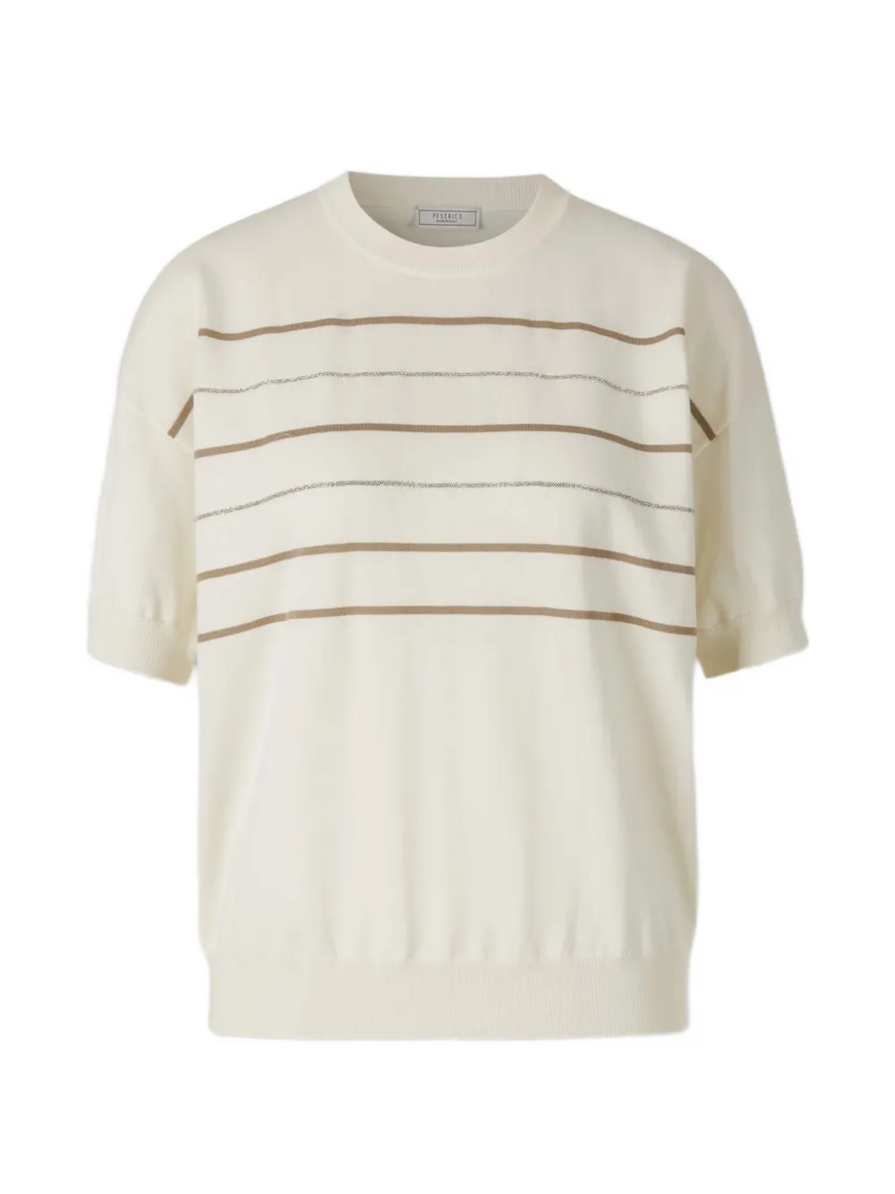 Peserico crew-neck striped T-shirt - Toni neutri