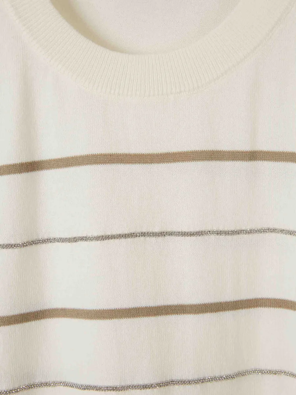 Peserico Gestreept T-shirt Beige