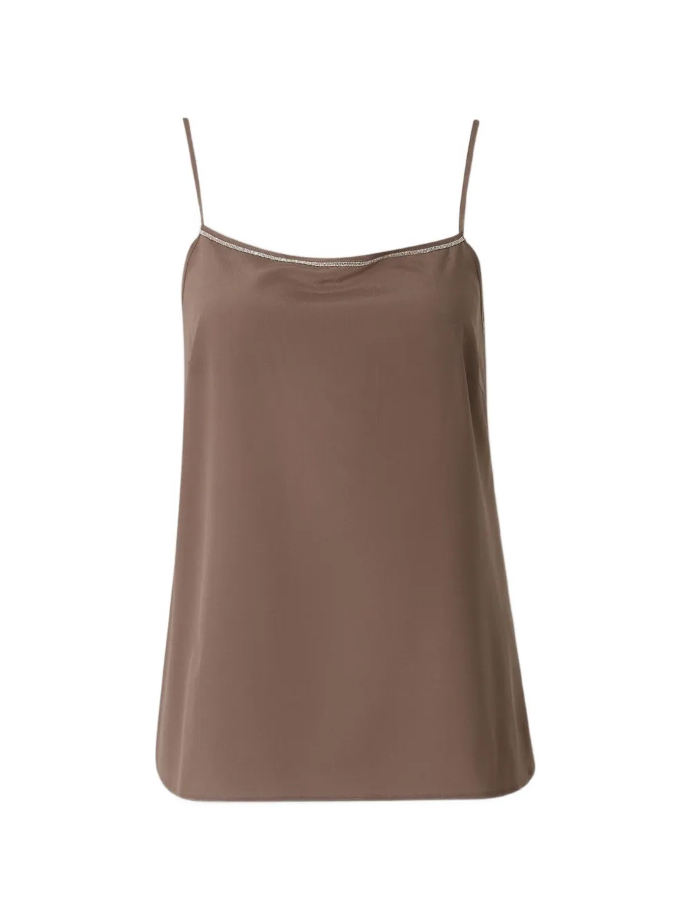 Peserico beaded-trim top - Marrone