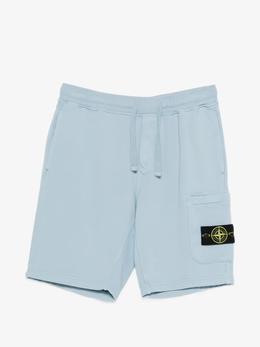 Stone Island 6200011 organic cotton fleece jogger shorts | Blue | Image 1