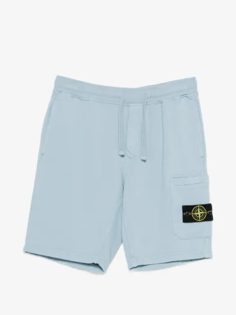 Stone Island 6200011 organic cotton fleece jogger shorts