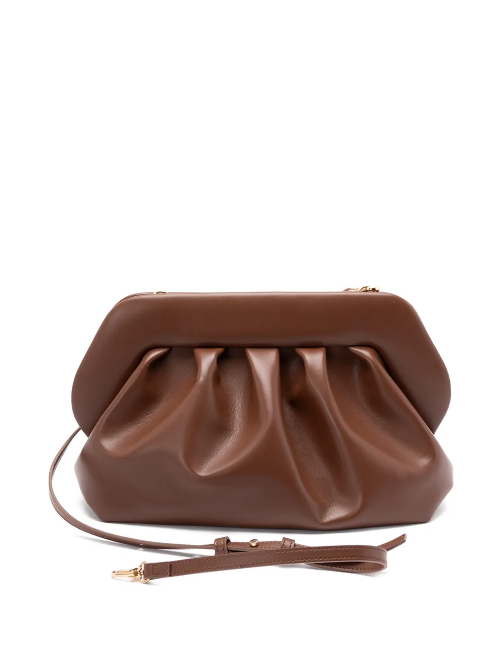 Themoir&egrave; Bios gathered clutch bag - Bruin