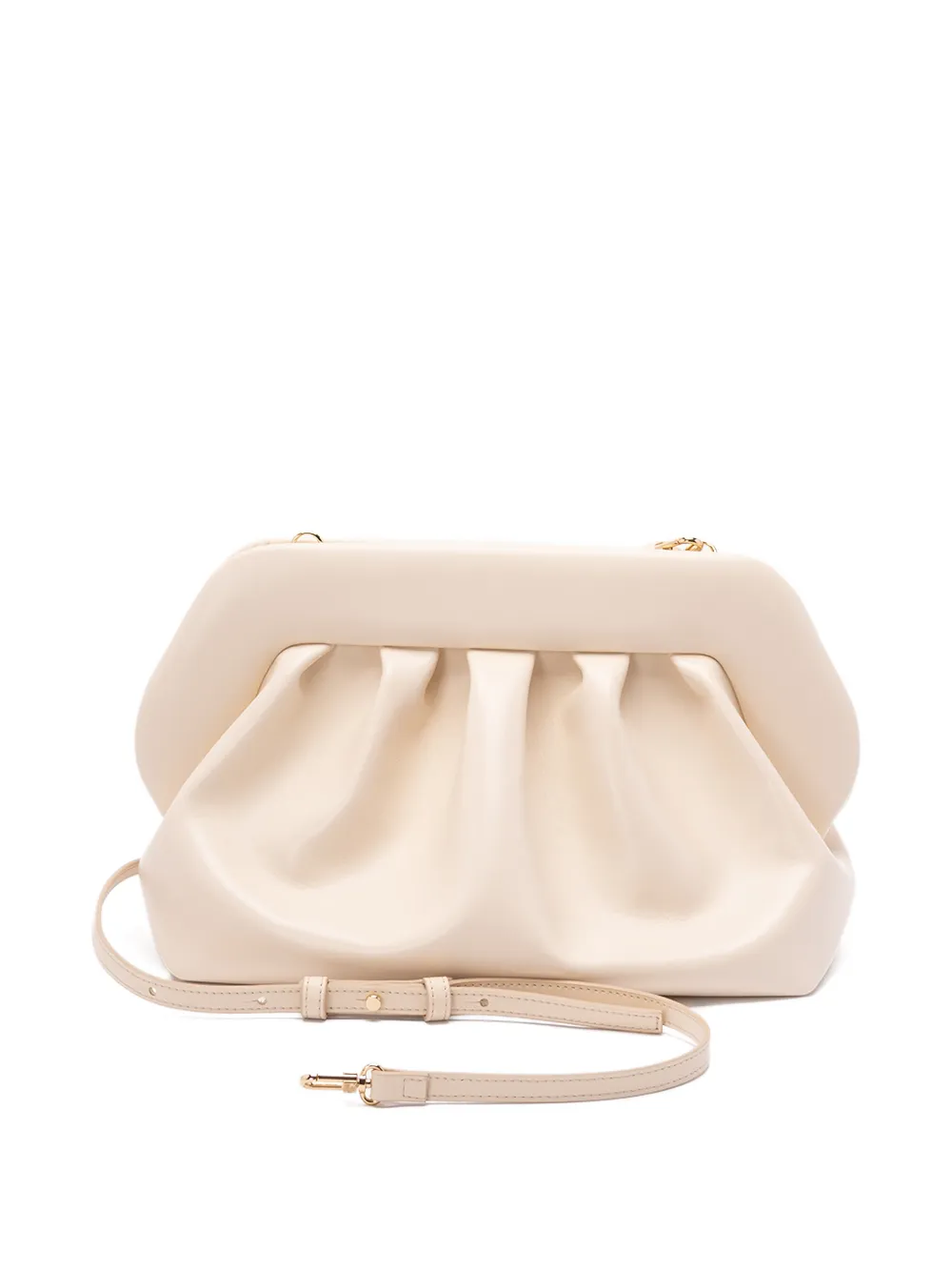 Themoir&egrave; Bios ruched clutch bag - Beige