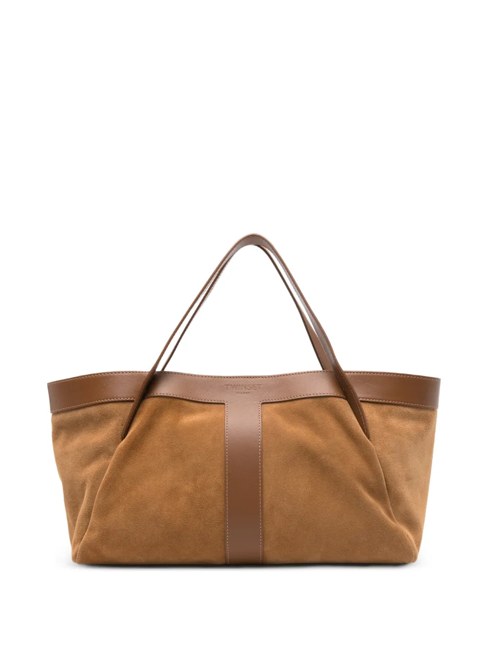 TWINSET Duffle panelled tote bag - Marrone