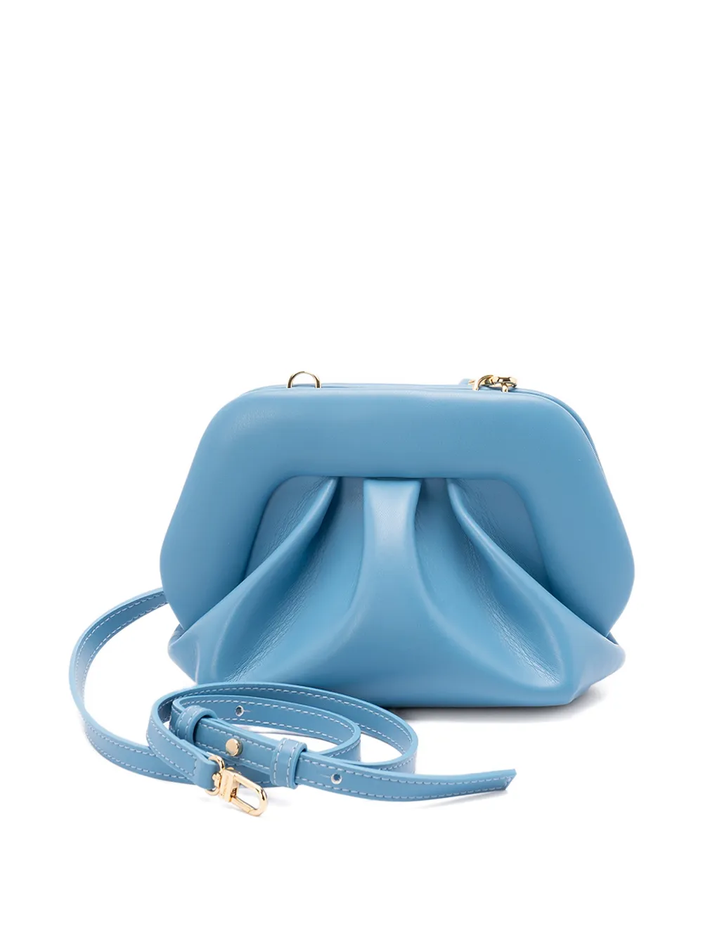 Themoir&egrave; small Bios ruched clutch bag - Blauw
