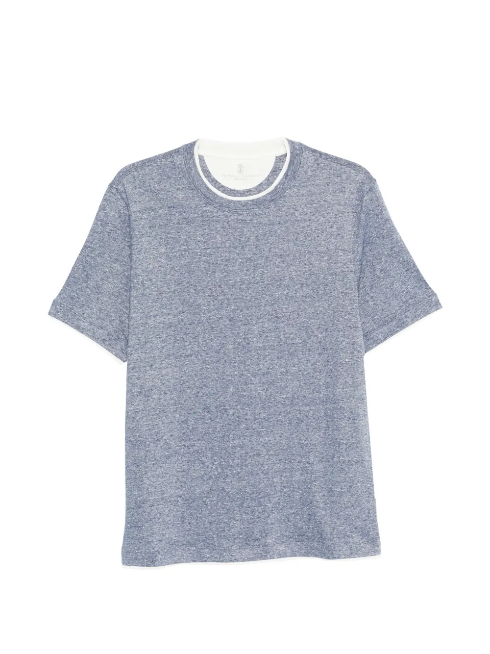 Brunello Cucinelli trimmed T-shirt - Blu