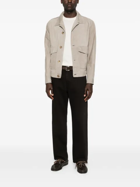Brunello Cucinelli pocket leather jacket