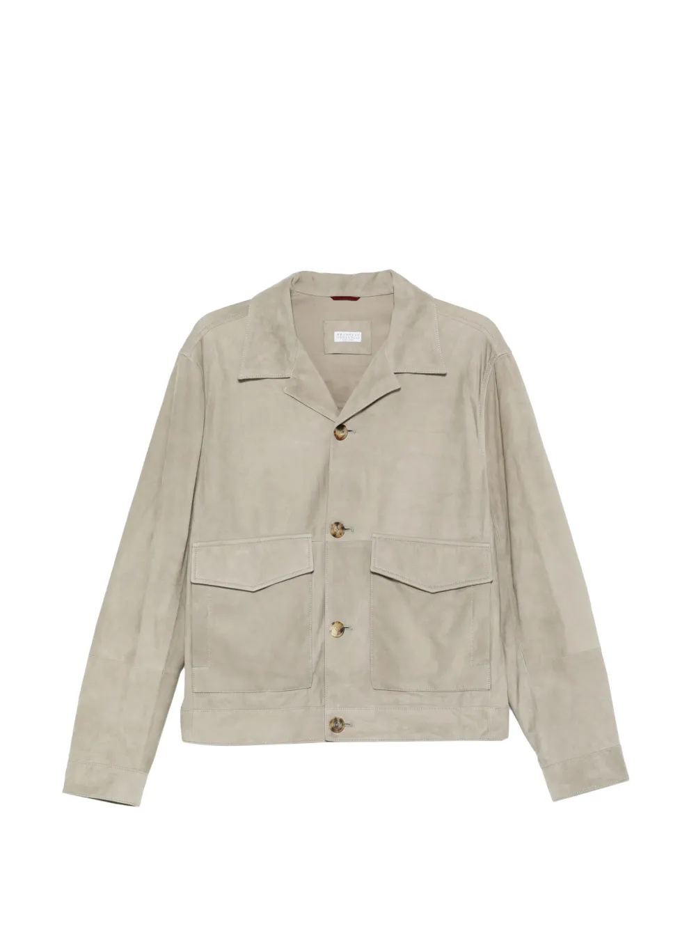 Brunello Cucinelli pocket leather jacket - Toni neutri
