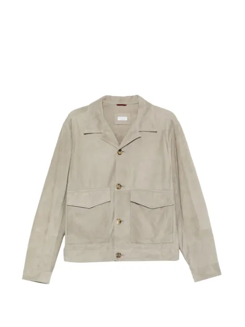 Brunello Cucinelli pocket leather jacket