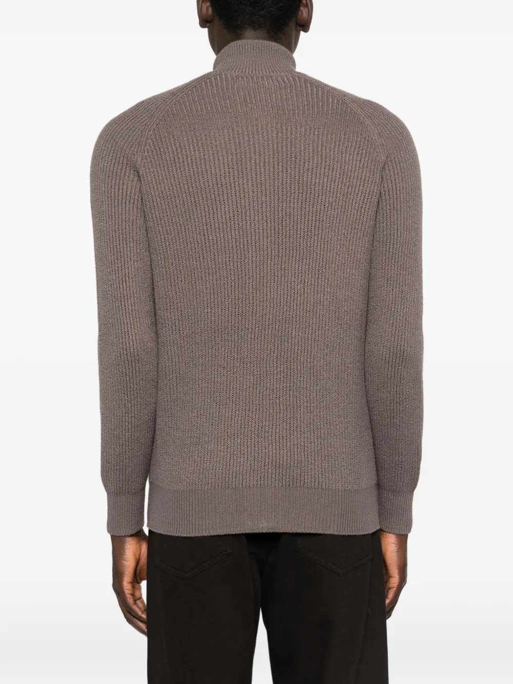 Brunello Cucinelli Geribbeld vest met rits Bruin