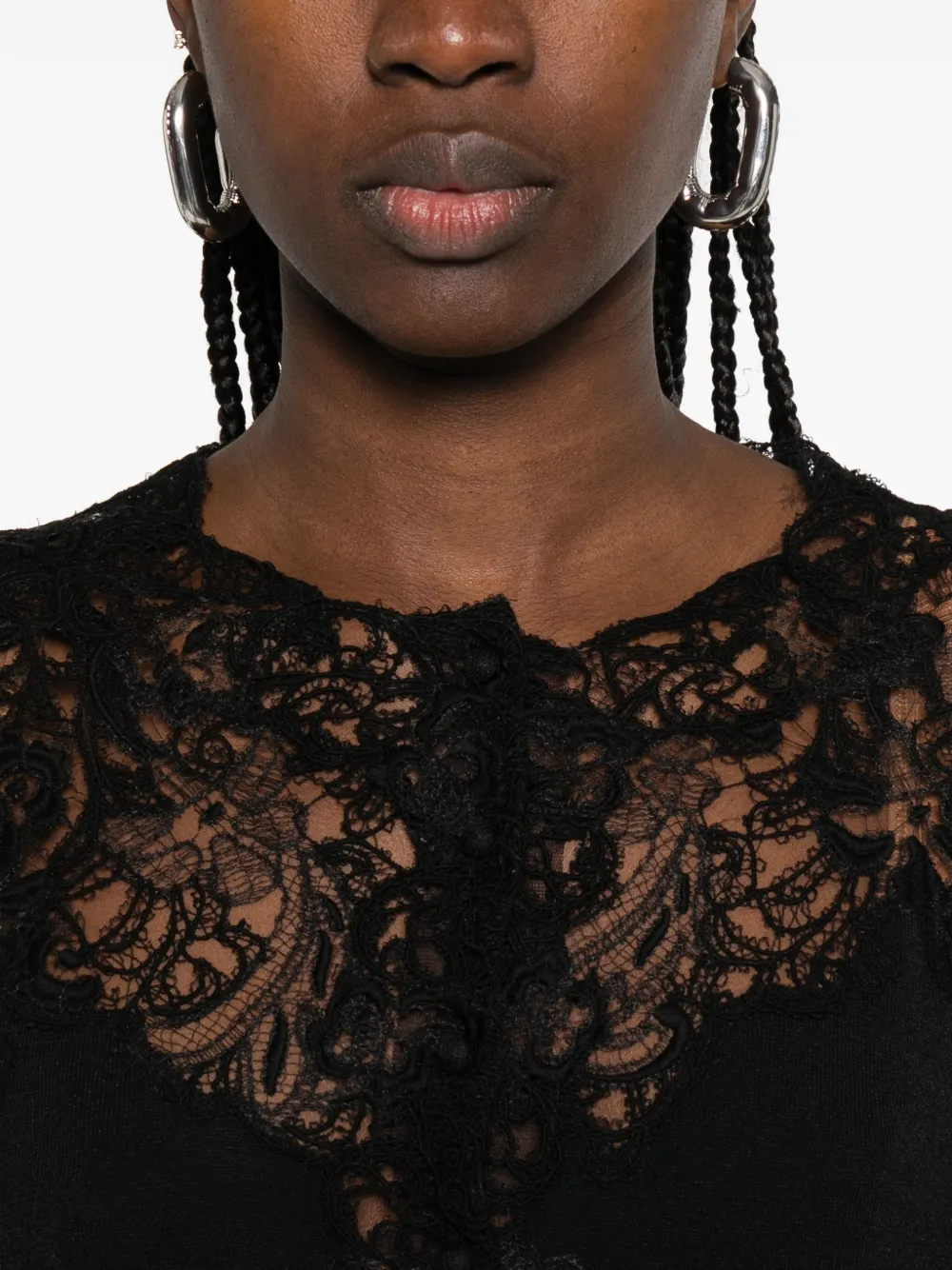Ermanno Scervino Blouse met kant Zwart