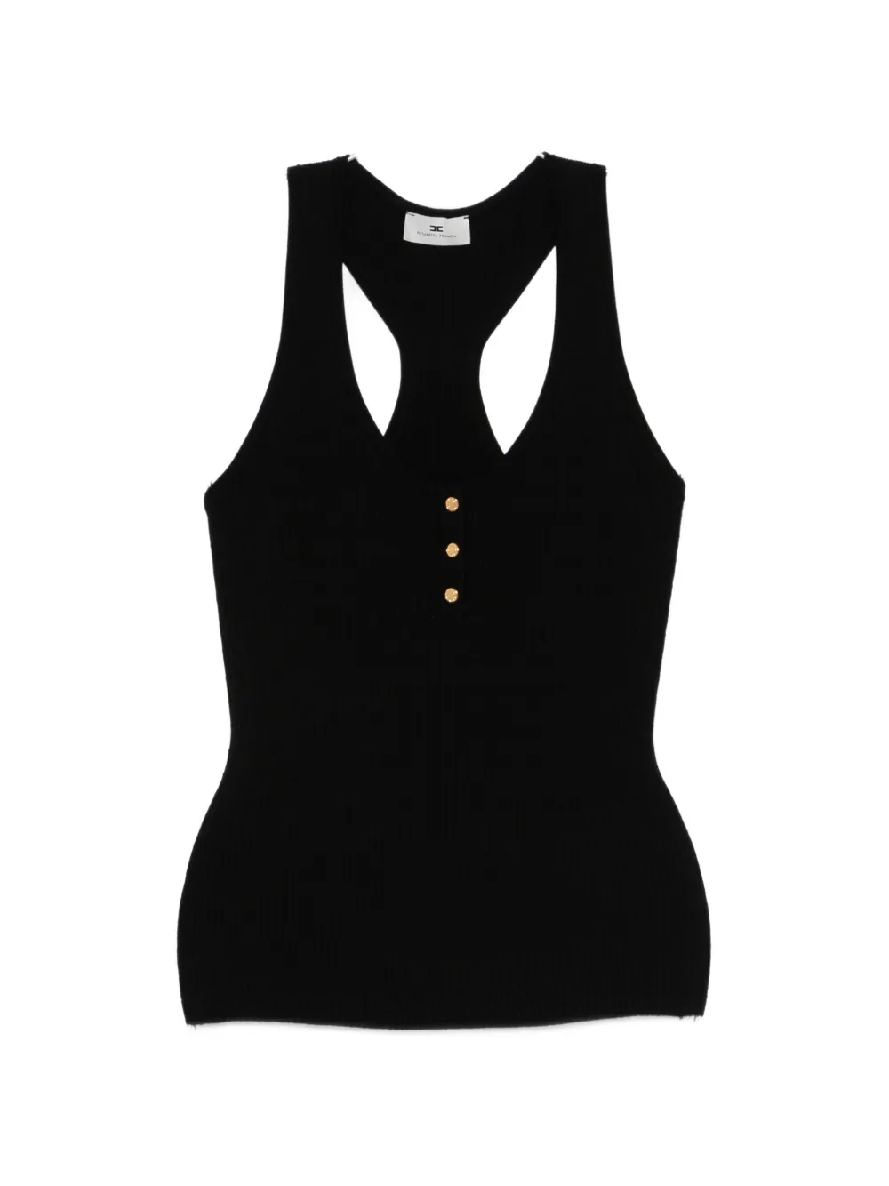 Elisabetta Franchi button-up tank top - Nero
