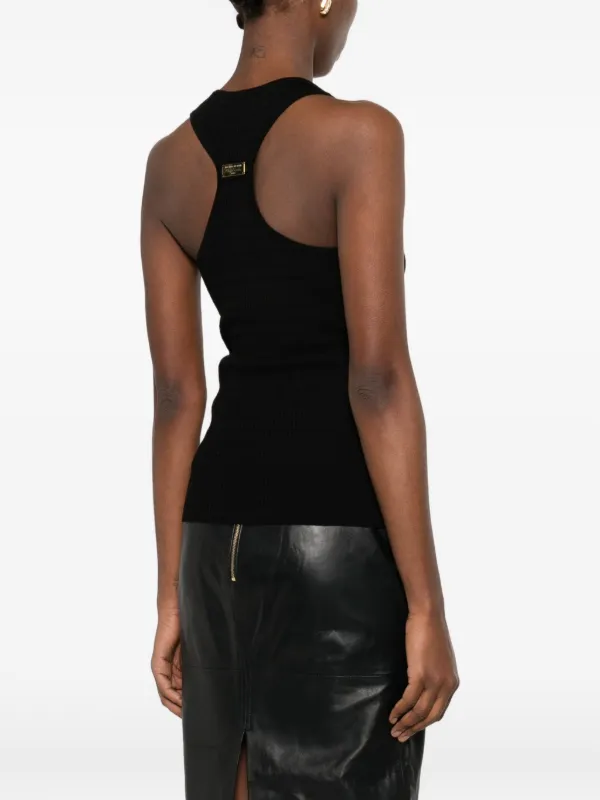 Elisabetta Franchi ボタン タンクトップ | ブラック | FARFETCH JP