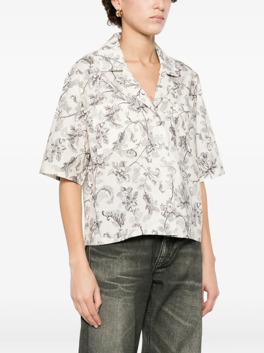  Golden Goose Floral-print Shirt - Neutrals 