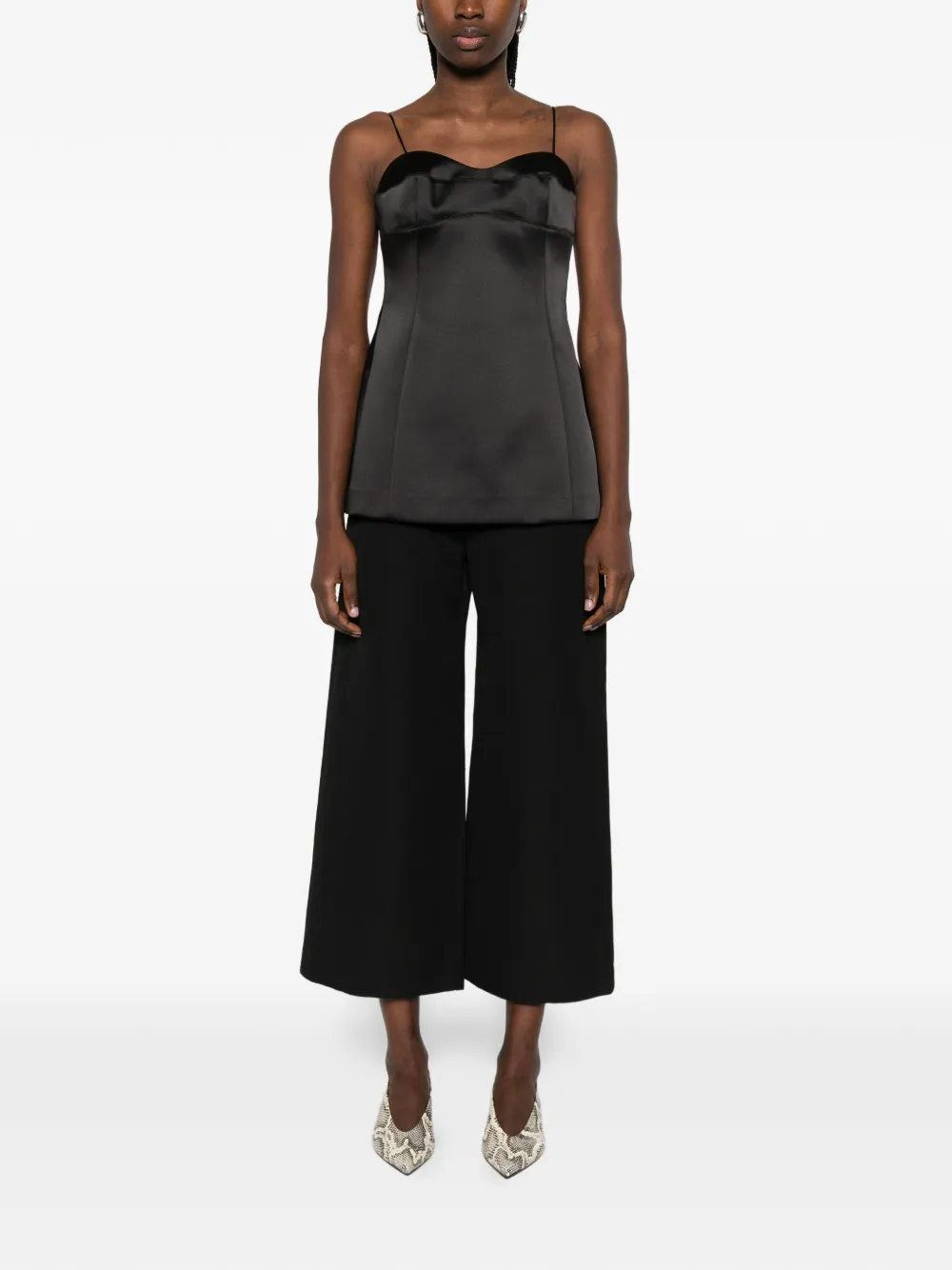  Róhe Satin Top - Black 