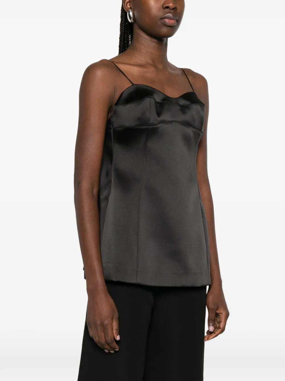  Róhe Satin Top - Black 