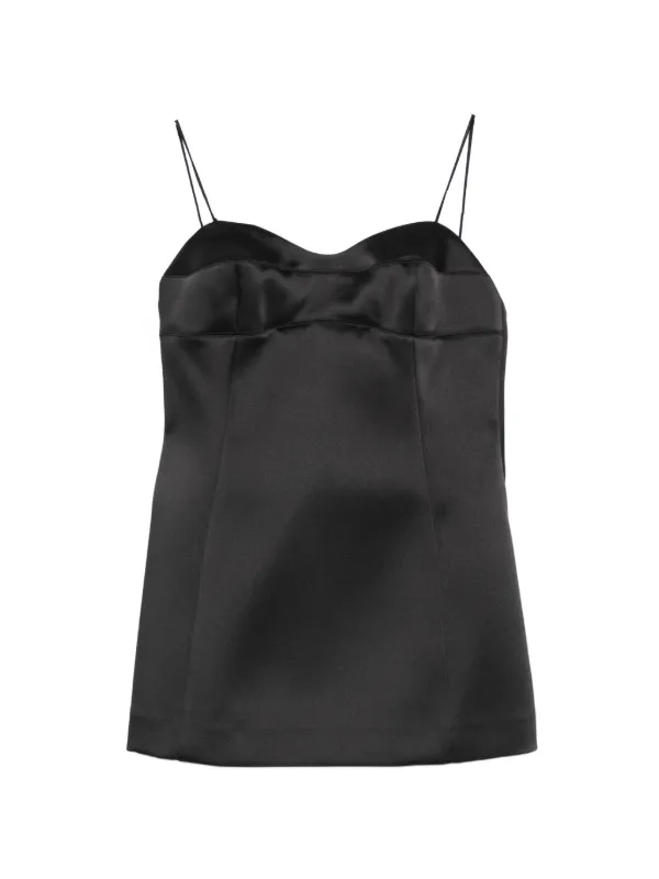 Róhe Satin Top in Black