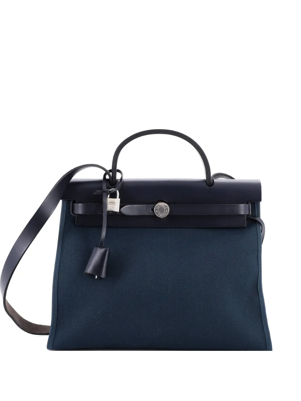 Hermès Pre-Owned Borsa a spalla Herbag Zip Leather and Toile 31 - Verde