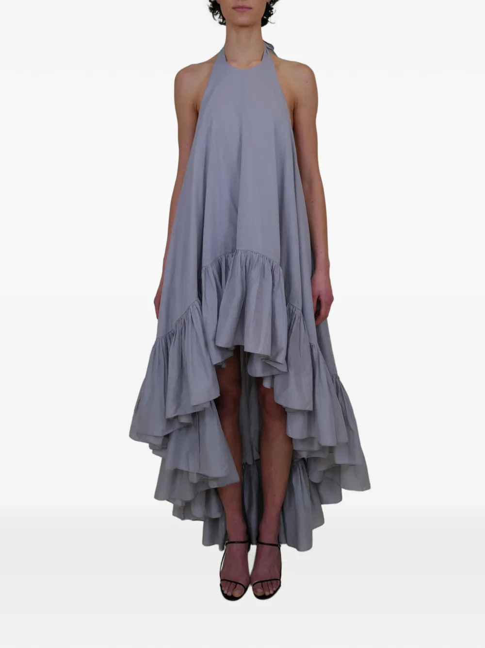 AZEEZA Hannah ruffled dress - Grijs