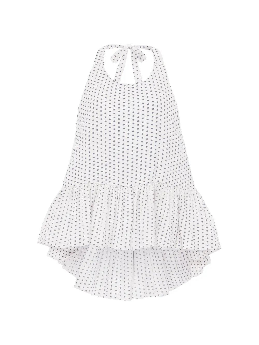 AZEEZA Winston ruffled polka-dot top - Toni neutri