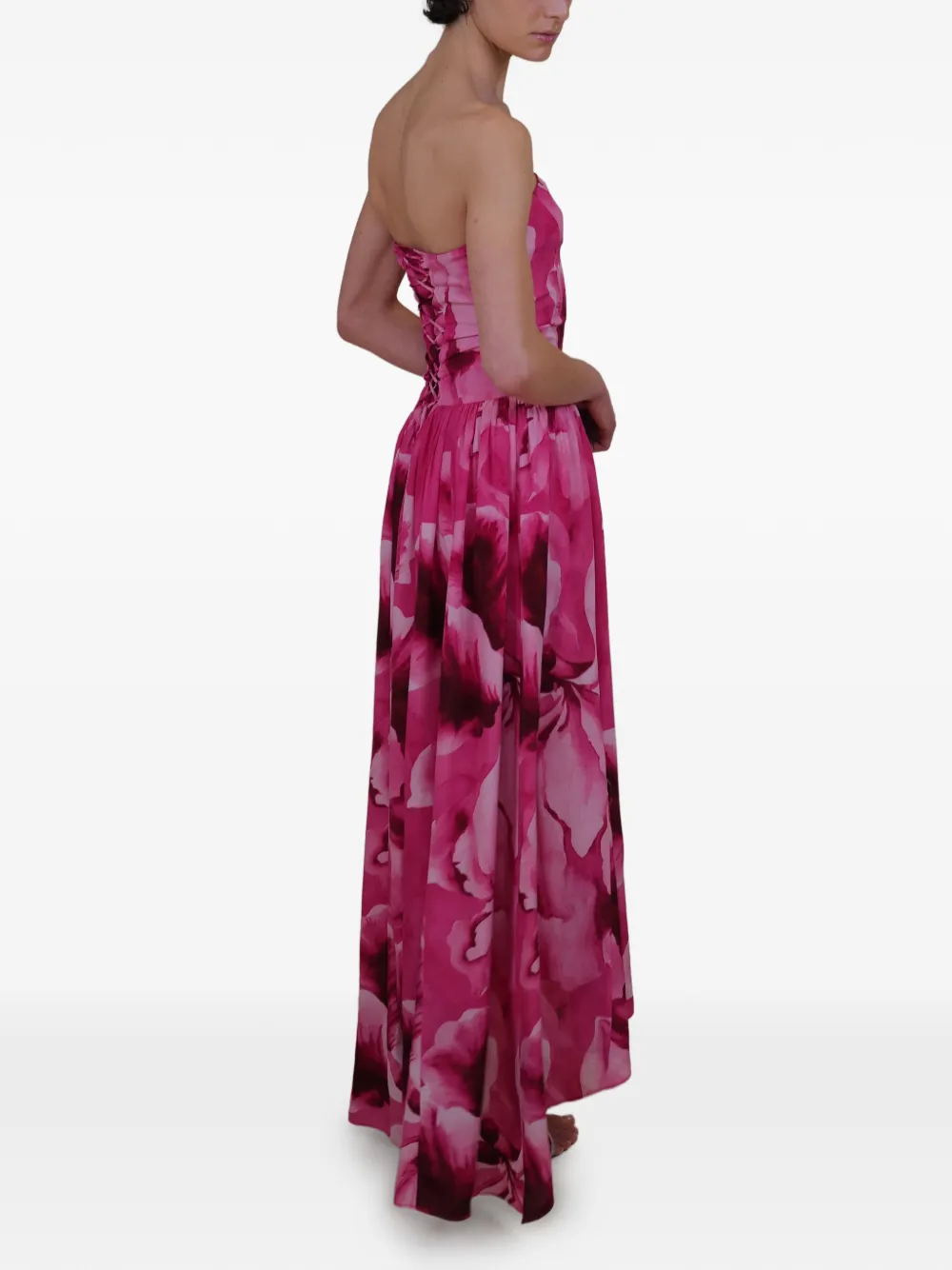 Nayara Floral-Print Strapless Midi Dress