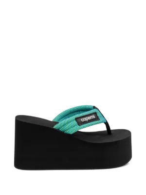 Balenciaga ロゴ プラットフォームサンダル | FARFETCH JP
