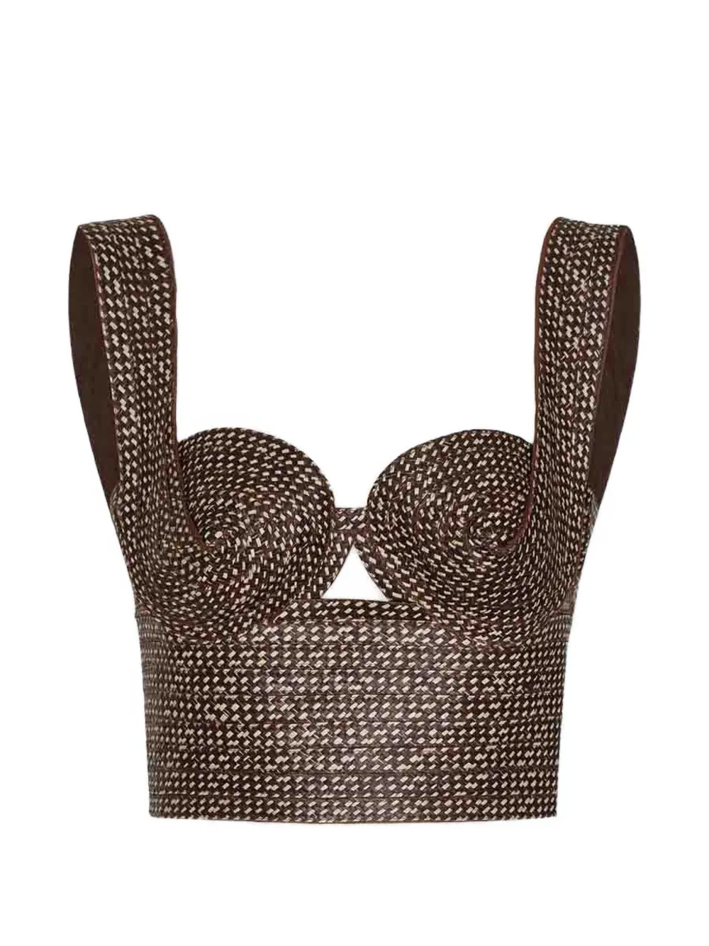 ANDRES OTALORA seam-details top - Marrone