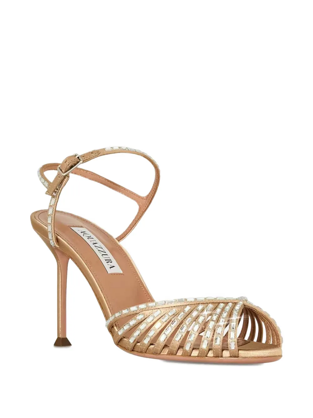 Aquazzura Hold Me verfraaide stiletto sandalen Beige