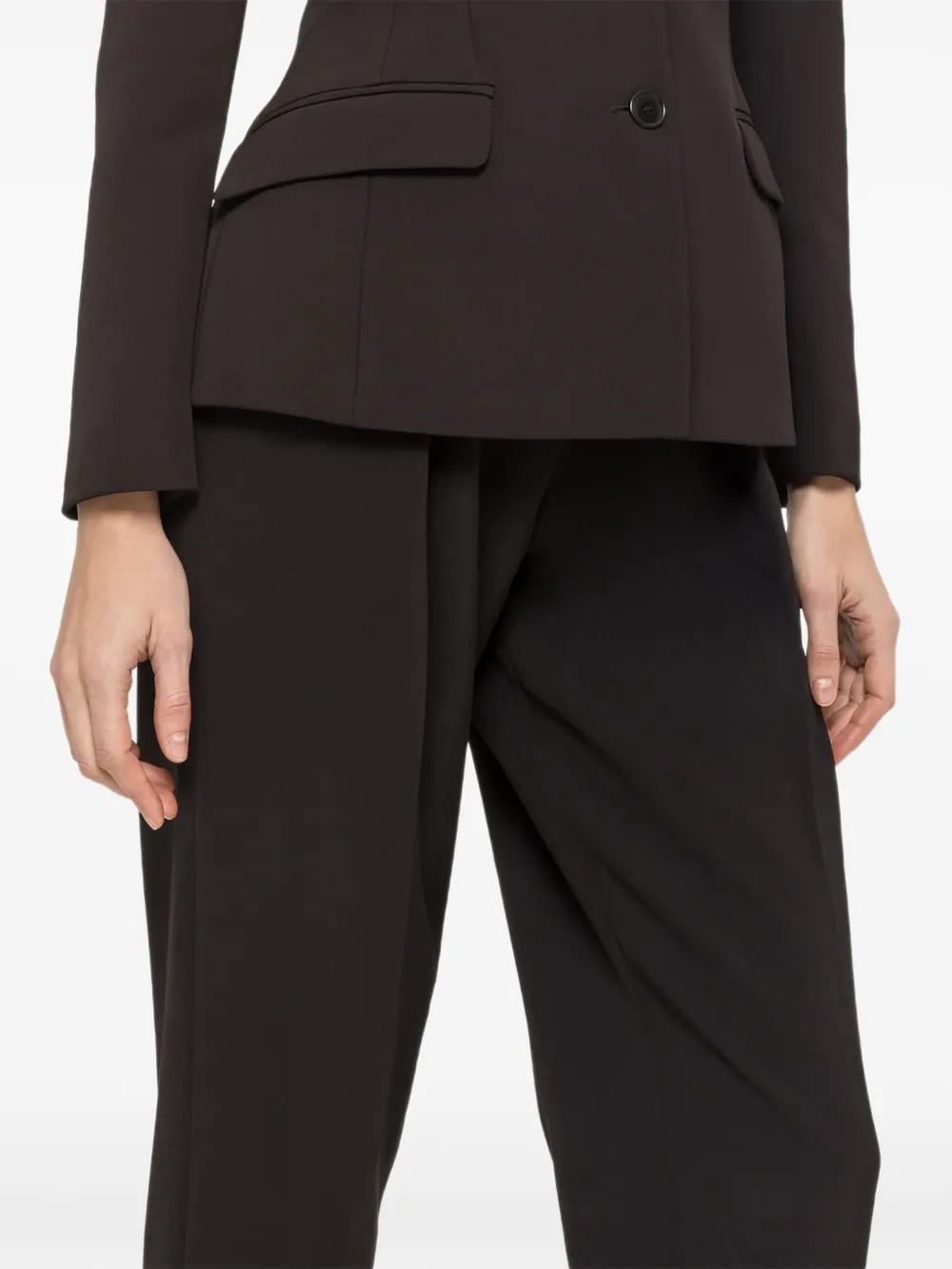 NISSA high-rise trousers - Zwart
