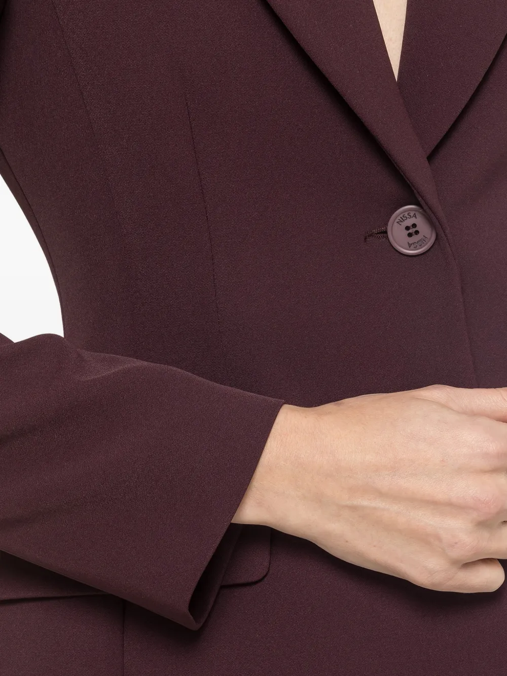 NISSA Blazer met enkele rij knopen Paars