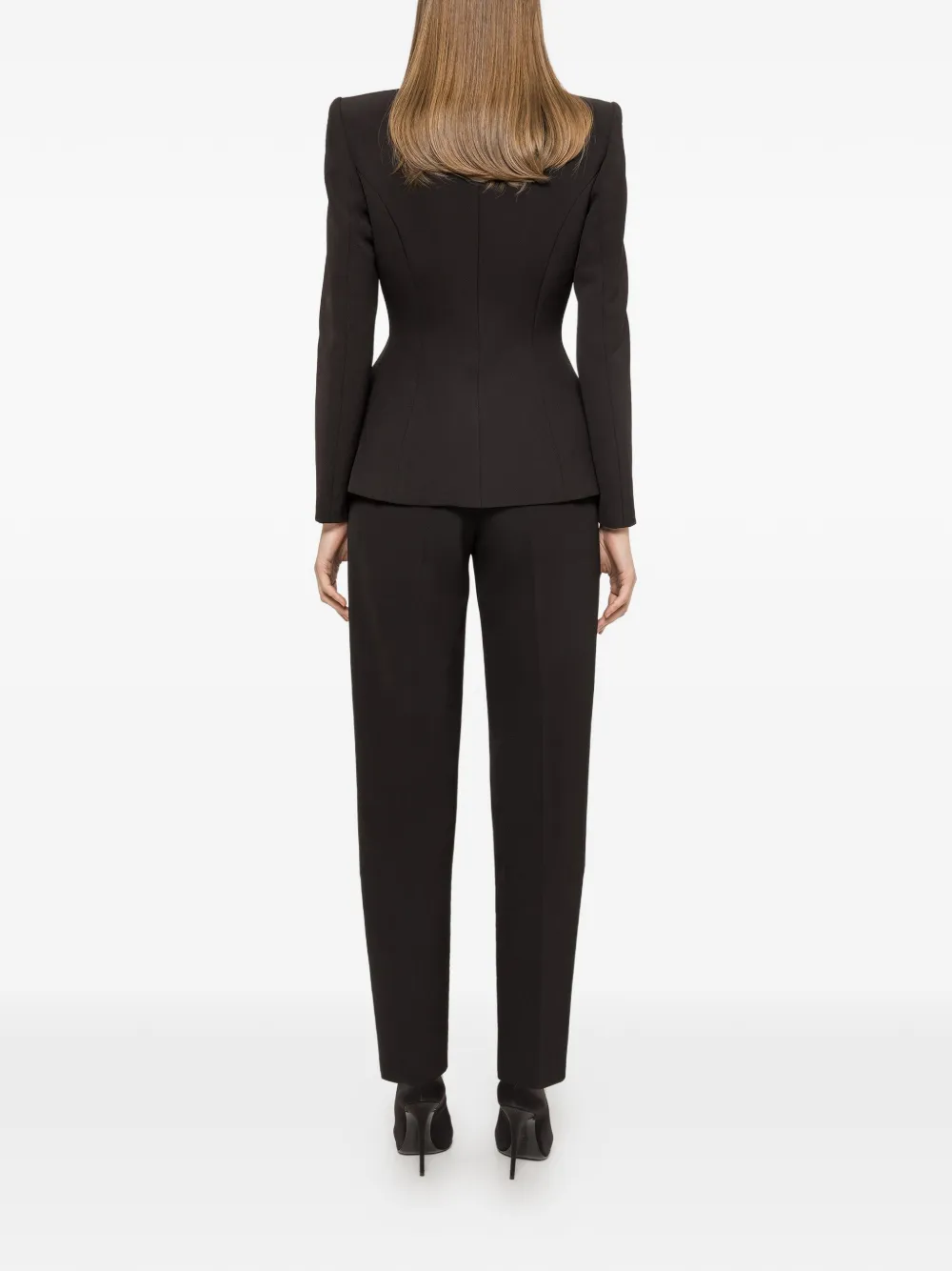  Nissa Single-breasted Crepe Blazer - Black 