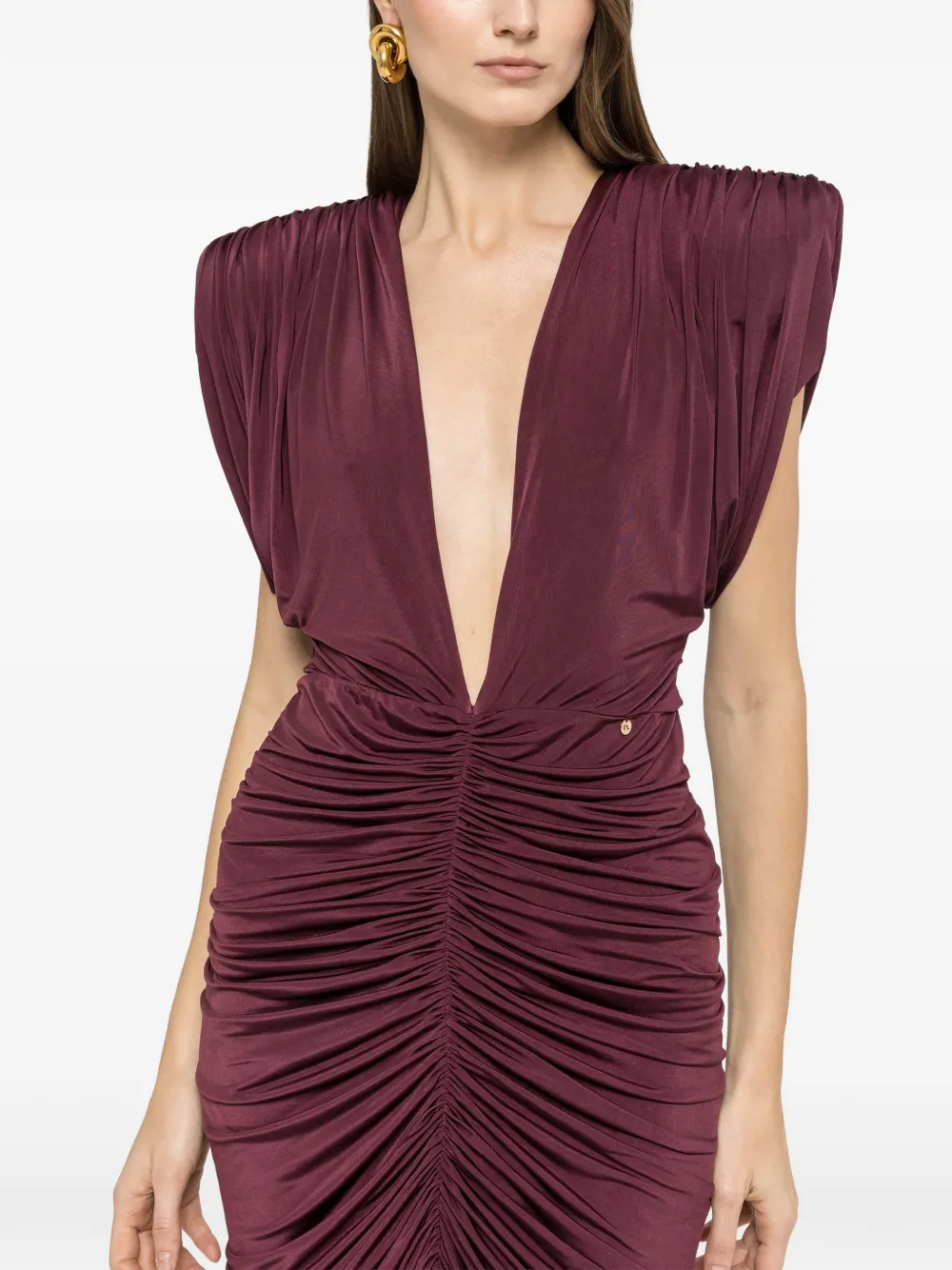NISSA Midi-jurk met ruches Paars