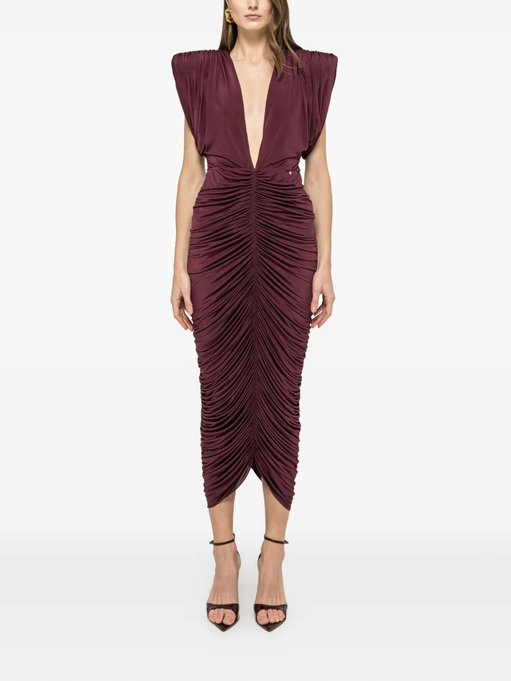 NISSA ruched midi dress - Viola