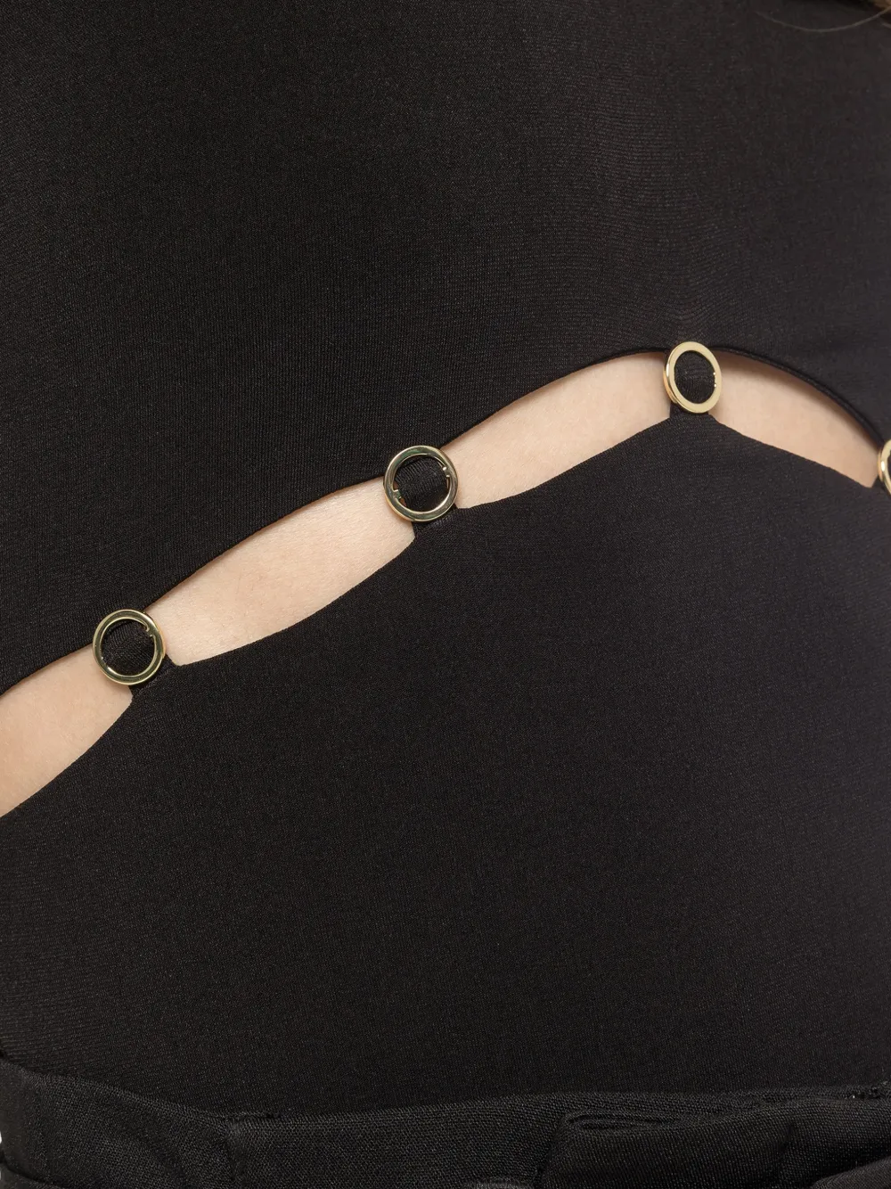 NISSA Body met hoge hals en ring Zwart
