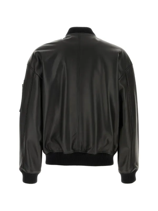DSQUARED2 リブトリム レザージャケット | ブラック | FARFETCH JP