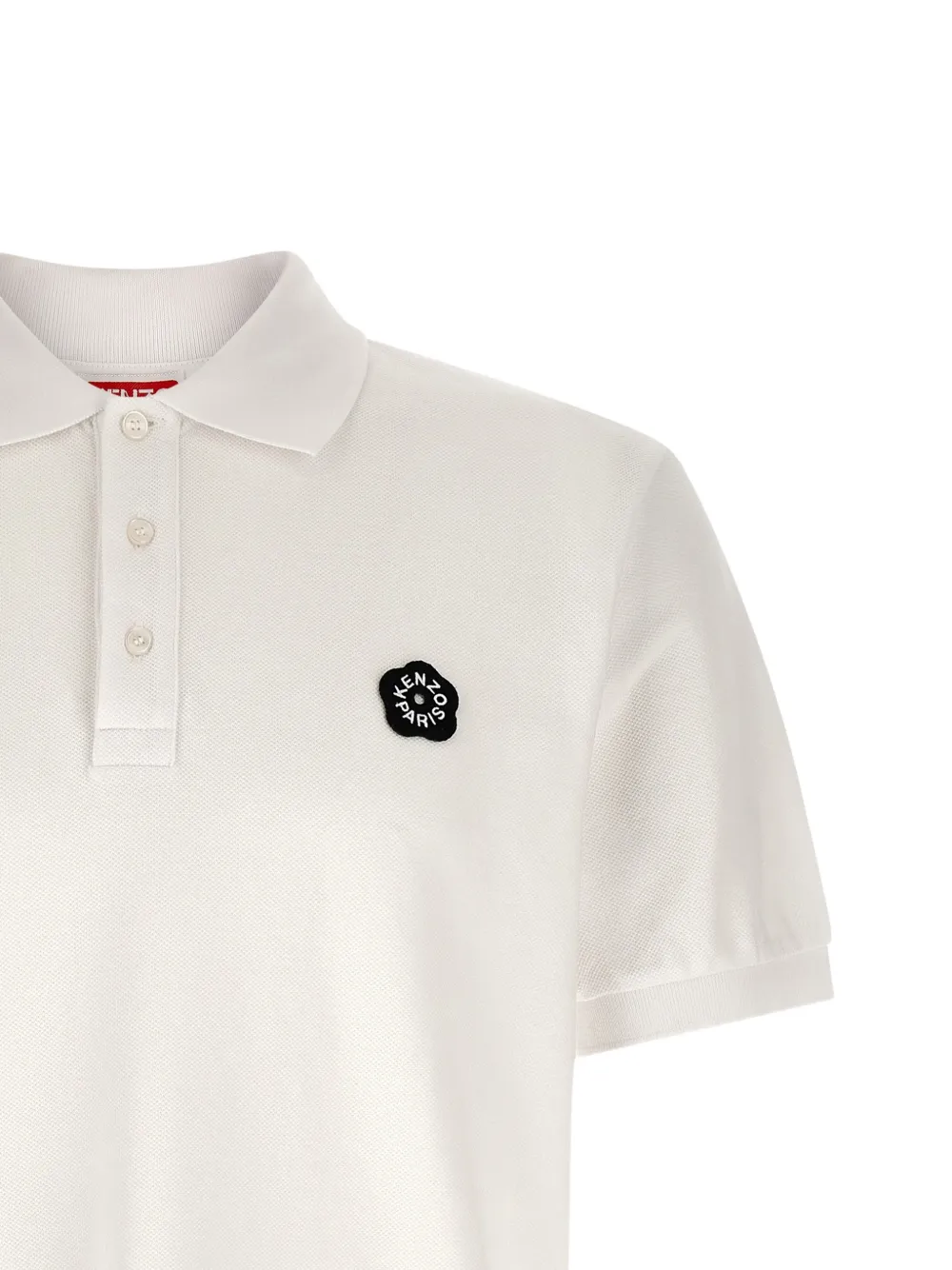Kenzo Boke Flower 2.0 poloshirt met logodetail Wit