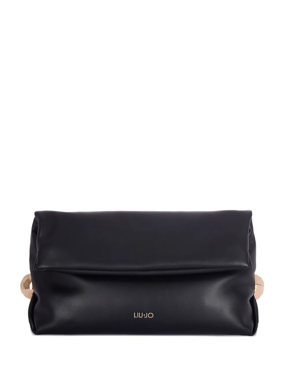 LIU JO ring detail clutch bag - Nero