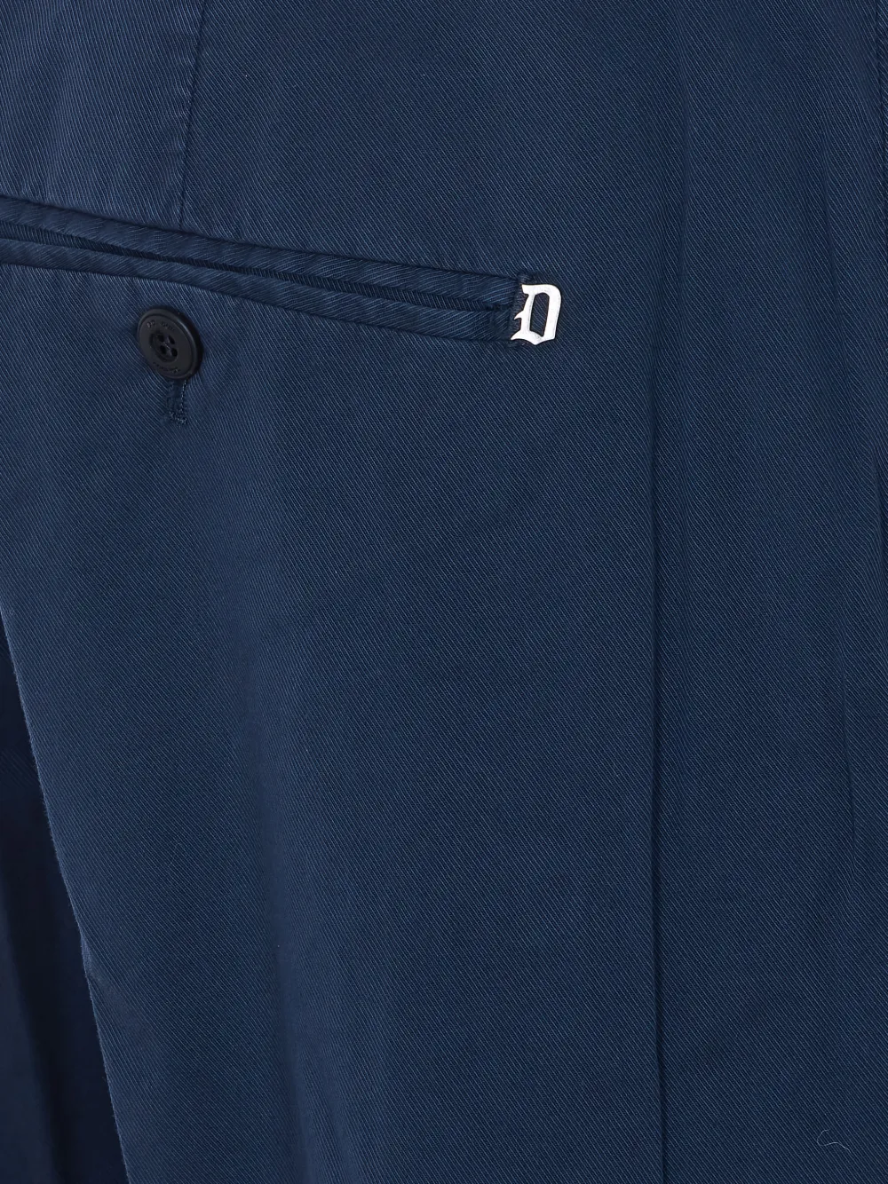DONDUP Broek met knoop en manchetten Blauw