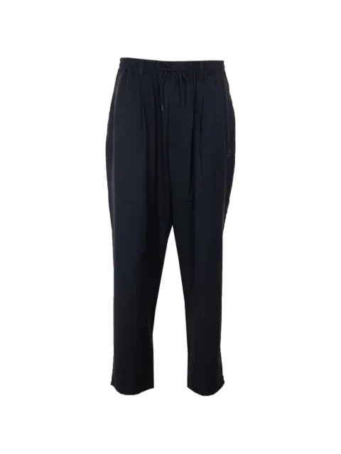 Y-3 elasticated logo patch trousers