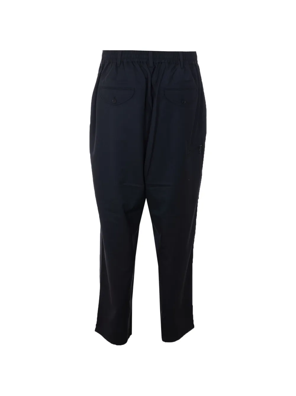 Y-3 elasticated logo patch trousers - Zwart