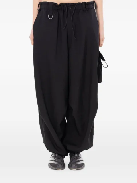 Y-3 logo-print drawstring cargo pants