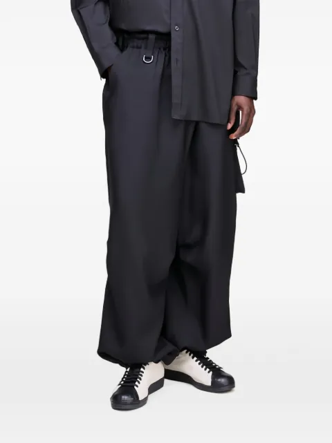 Y-3 logo-print drawstring cargo pants