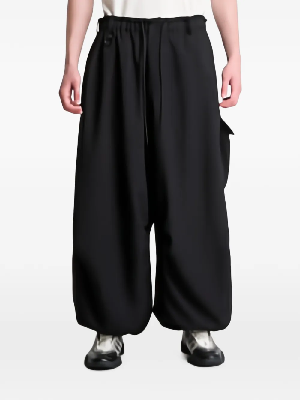 Y-3 elasticated cargo track pants - Schwarz