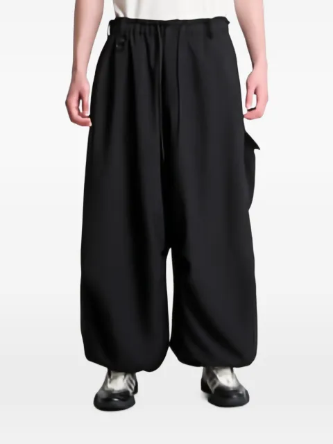 Y-3 logo-print drawstring cargo pants