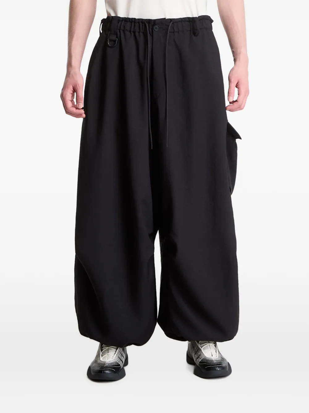 Y-3 elasticated cargo track pants - Nero