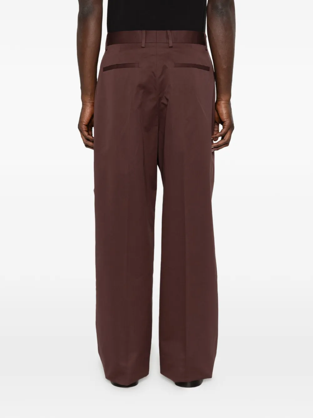 Jil Sander Popeline broek van katoenblend Bruin