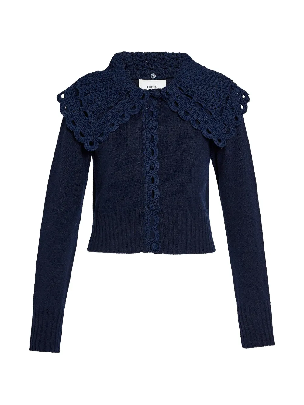 ERDEM crew-neck cardigan - Blu