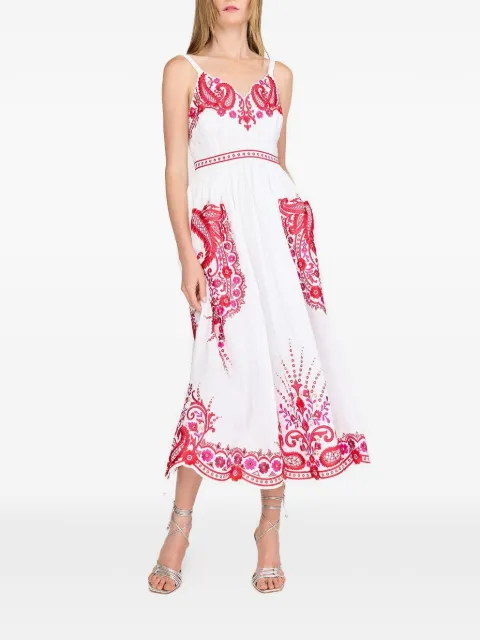 Christy Lynn vestido midi Holly con bordado floral